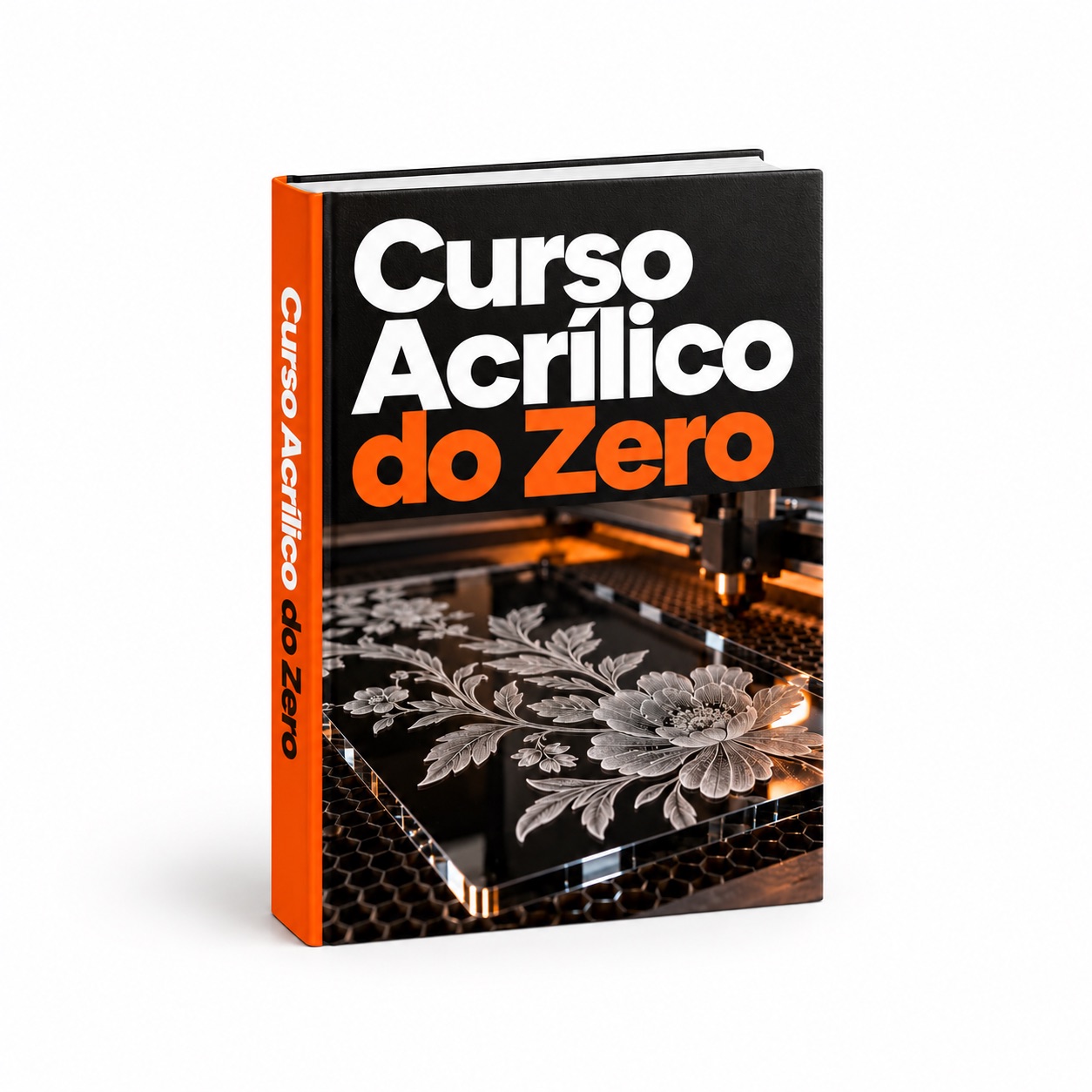 Mockup ilustrativo do livro digital Curso Acrílico do Zero